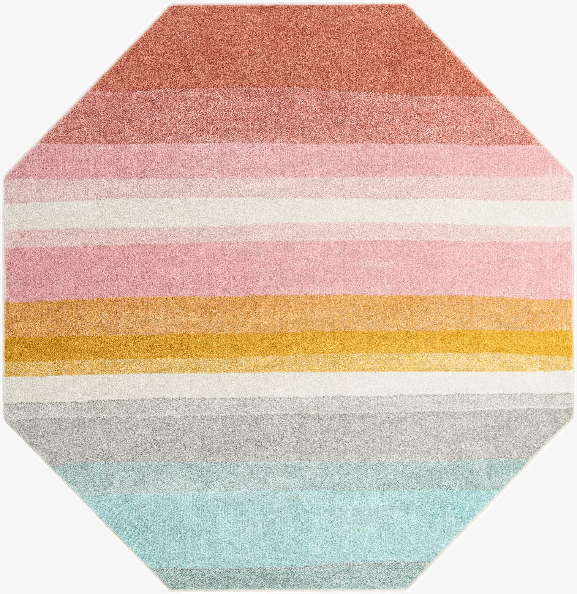 7' 10 x 7' 10 Whimsy Kids Octagon Rug