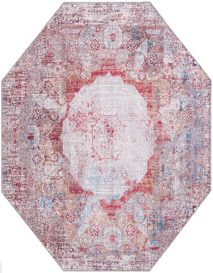 Detail image of 5' x 5' Washable Yara Octagon Rug