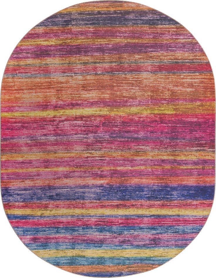 Detail image of 7' 6 x 10' 6 Asha Oval Rug