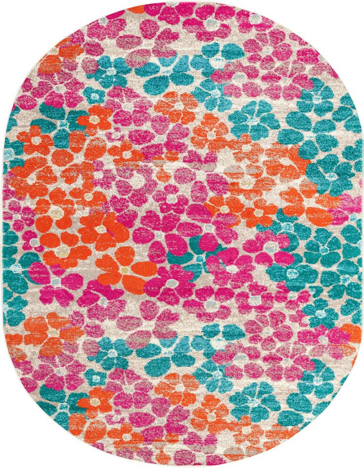 Detail image of 5' 3 x 8' Azalea Oval Rug