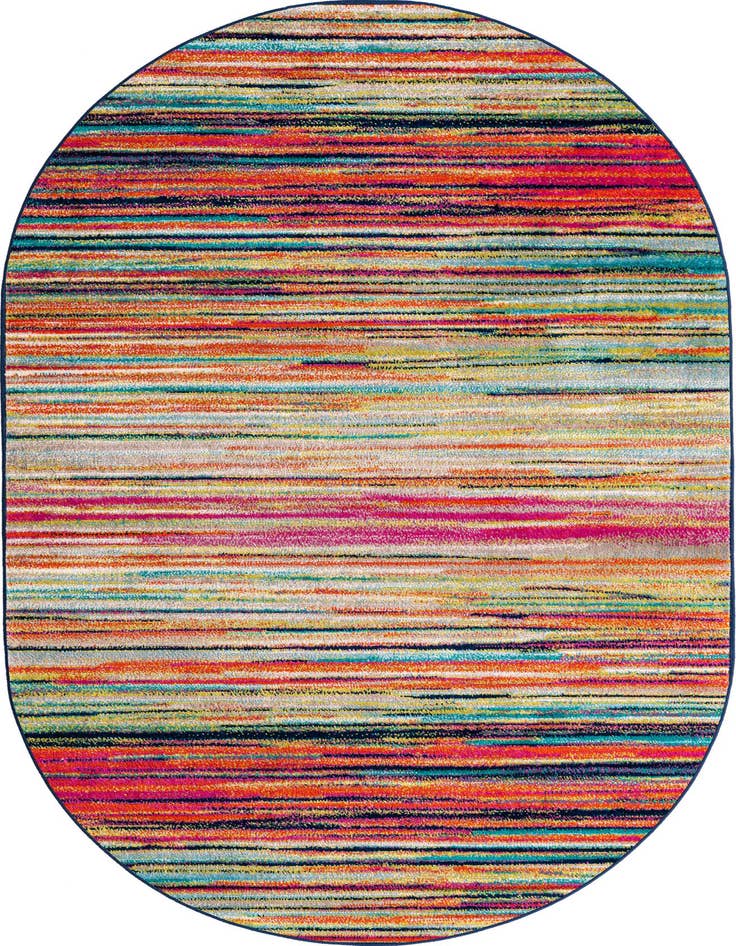 Detail image of 5' 3 x 8' Azalea Oval Rug