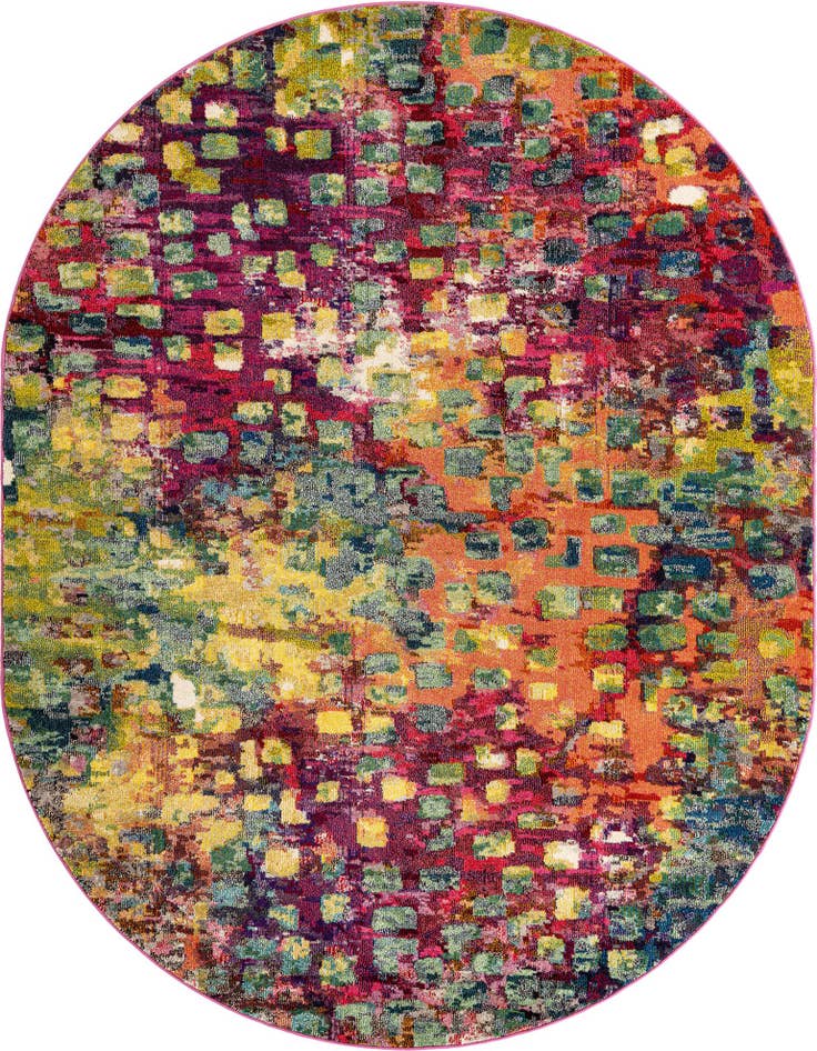 Detail image of 8' x 10' Washable Barcelona Oval Rug