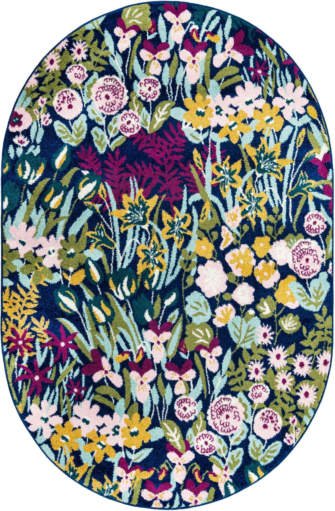 5' 3 x 8' Bloom Oval Rug