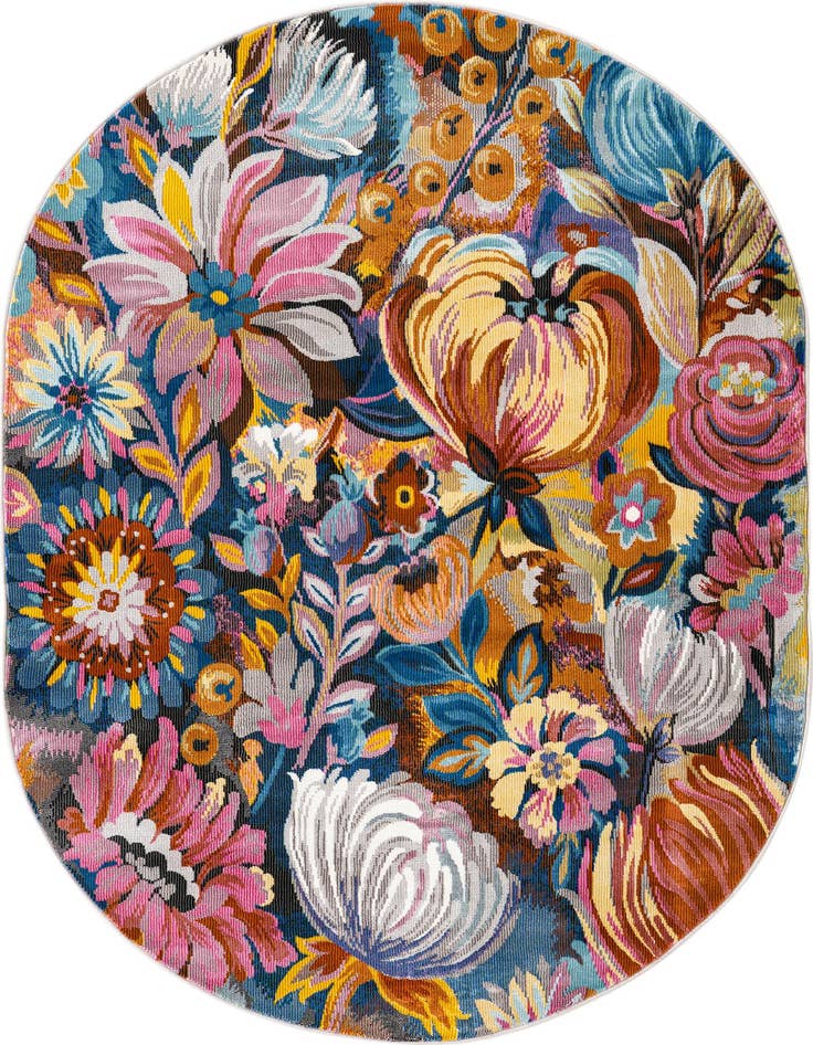 Detail image of 4' x 6' Blossom Oval Rug
