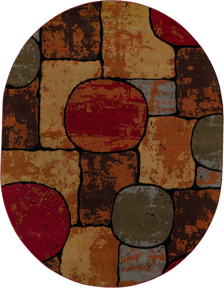 Detail image of 7' 10 x 10' Cafe Oval Rug