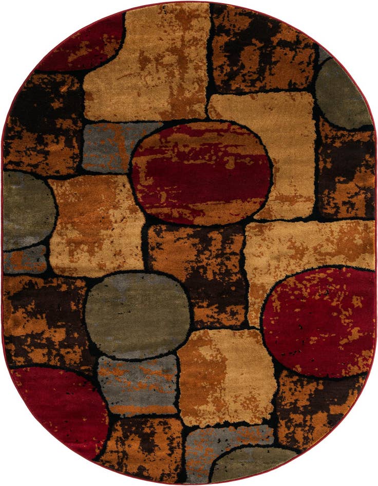 Detail image of 5' 3 x 8' Cafe Oval Rug