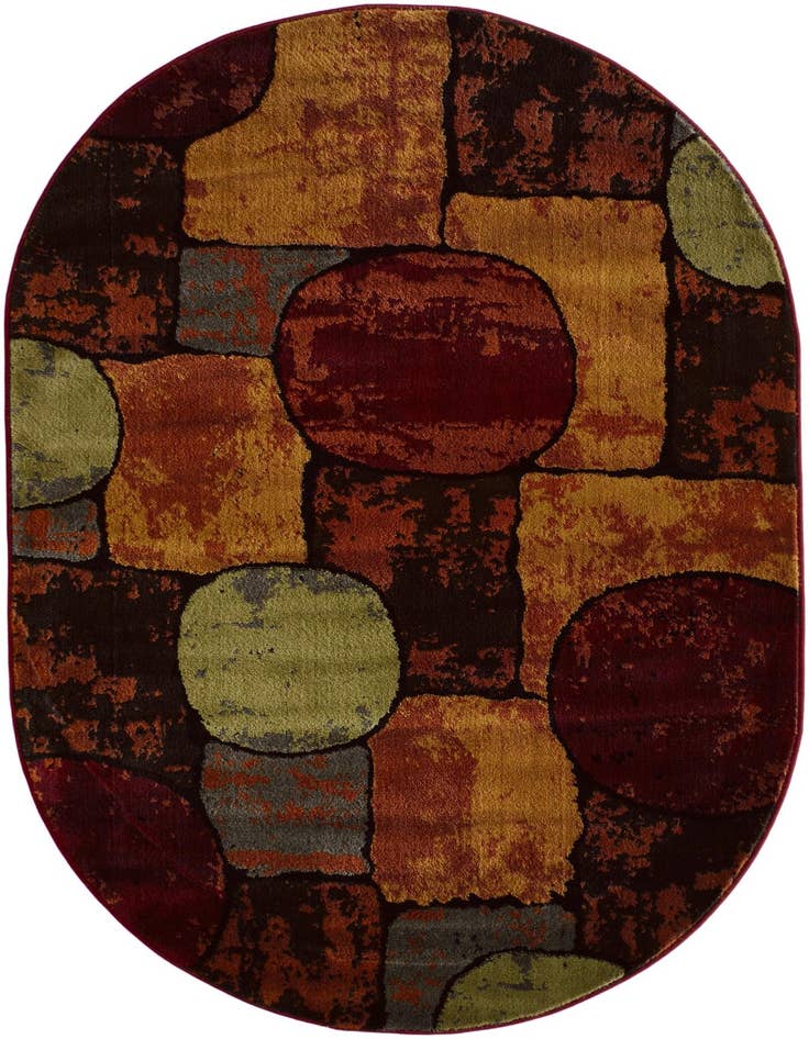Detail image of 4' 1 x 6' 1 Cafe Oval Rug