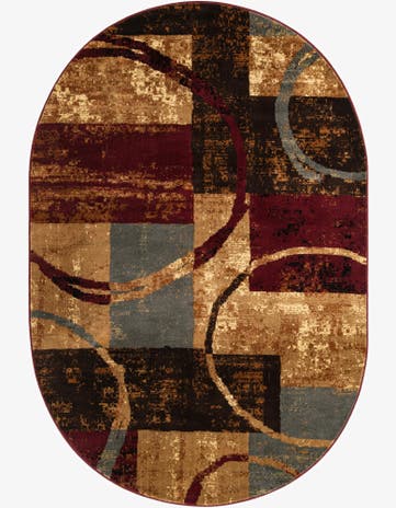 6' 1 x 9' Cafe Oval Rug