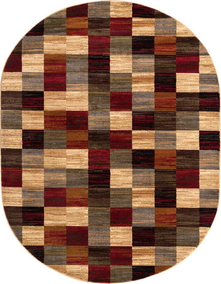 Detail image of 5' 3 x 8' Coffee Shop Oval Rug
