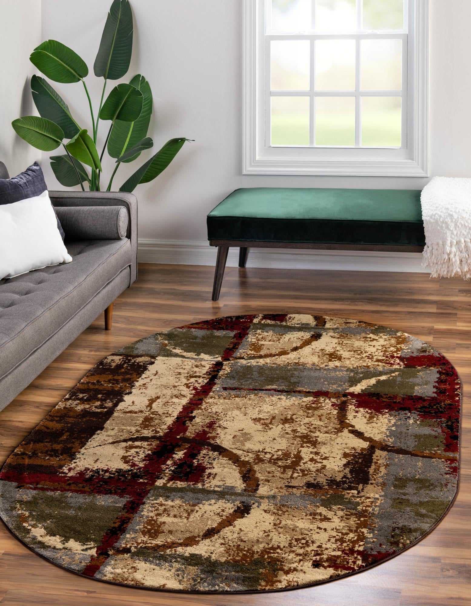 4' x 6' Coffee Shop Oval Rug