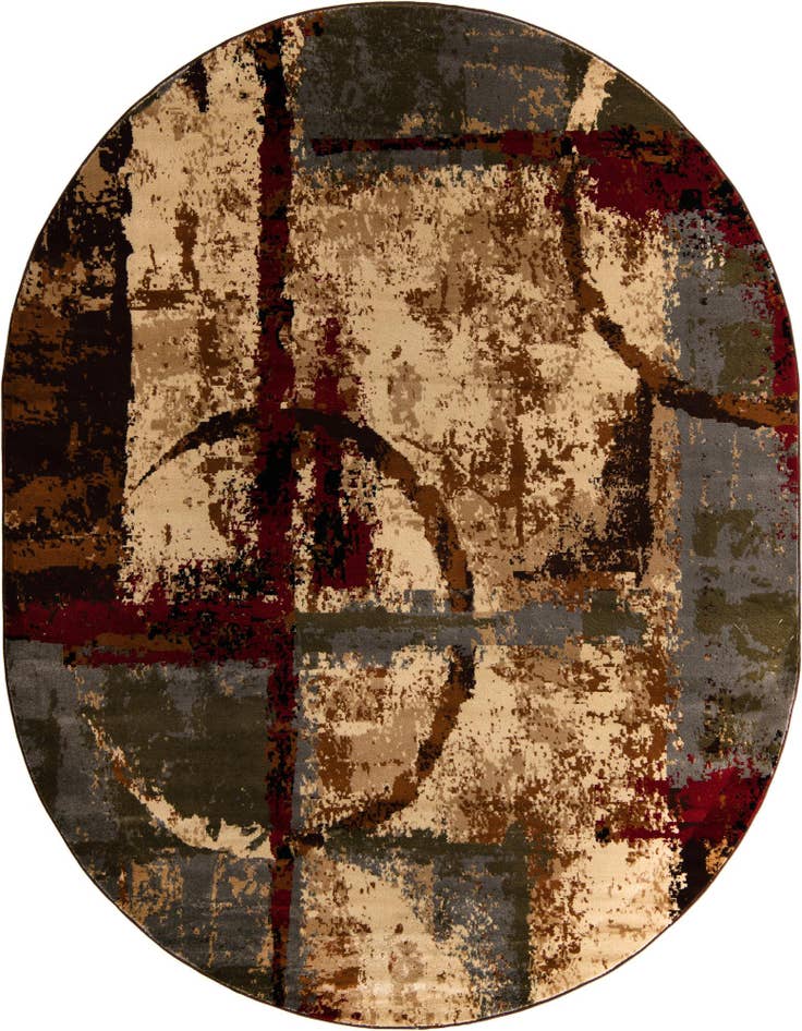 Detail image of 7' 10 x 10' Coffee Shop Oval Rug