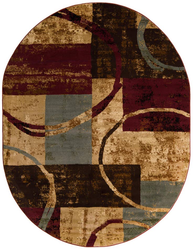 Detail image of 7' 10 x 10' Coffee Shop Oval Rug