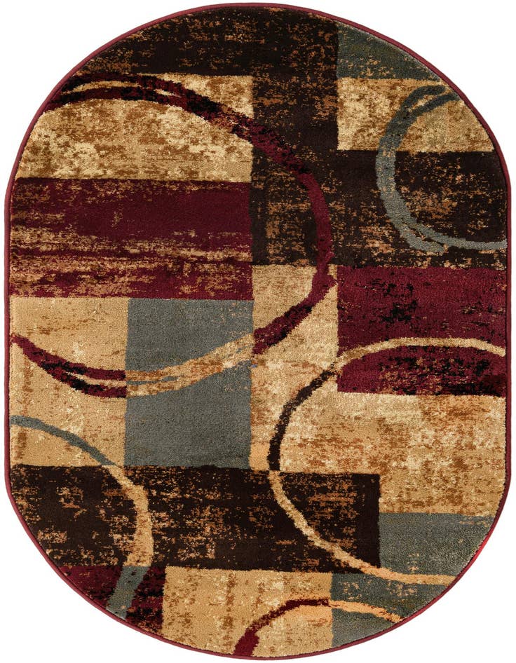Detail image of 3' 1 x 5' 3 Coffee Shop Oval Rug