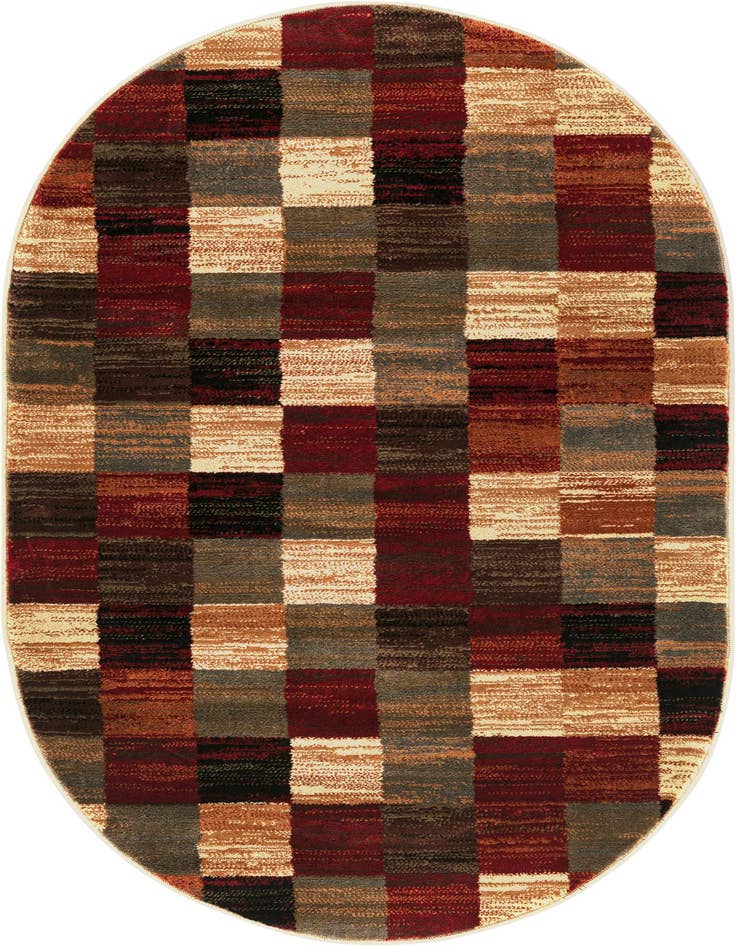 Detail image of 3' 1 x 5' 3 Coffee Shop Oval Rug