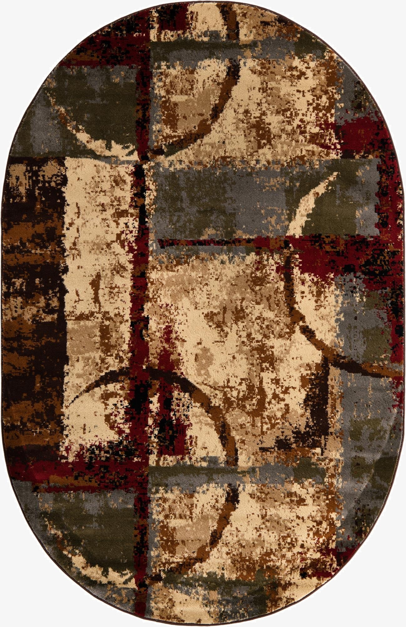 5' 3 x 8' Coffee Shop Oval Rug