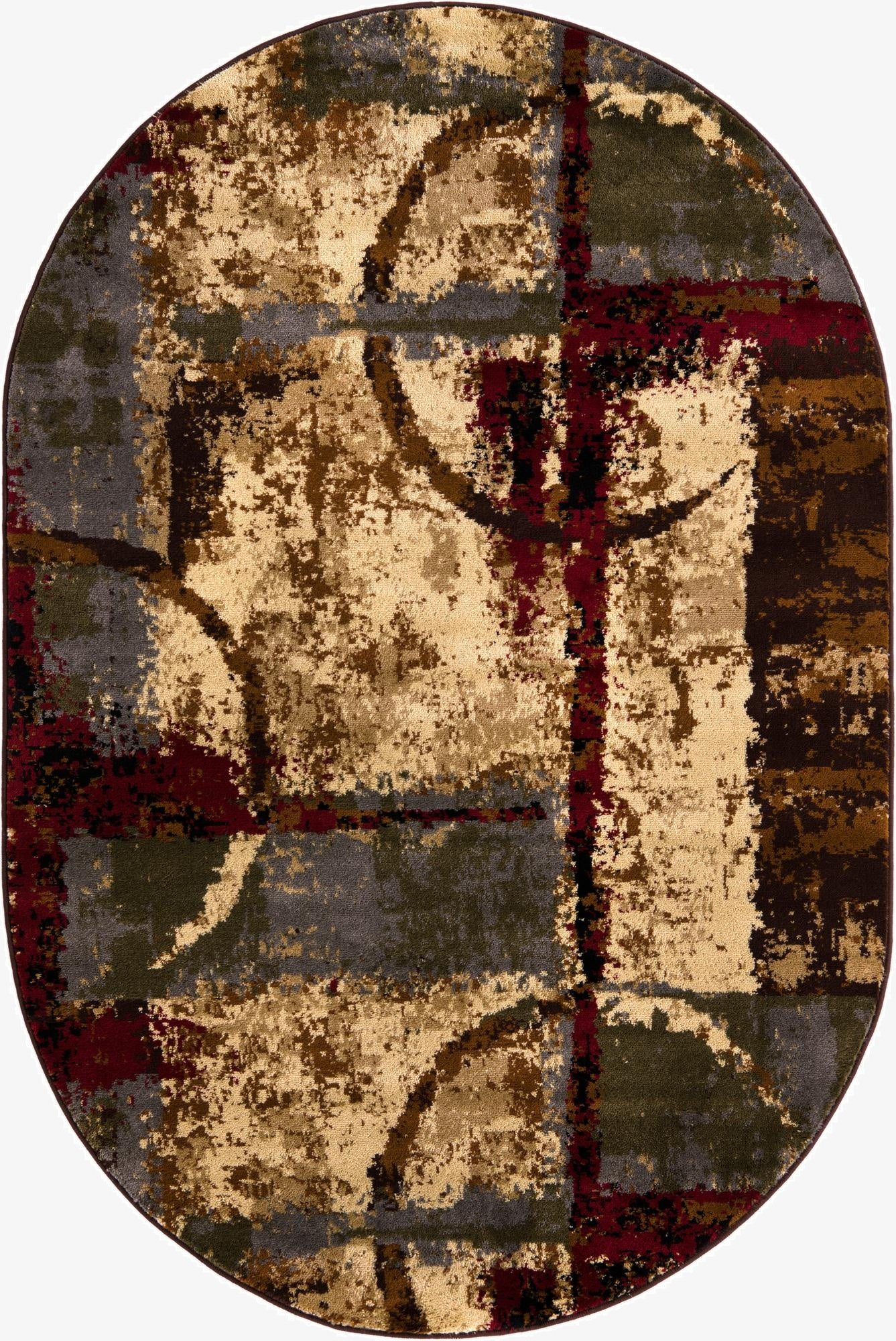 4' x 6' Coffee Shop Oval Rug