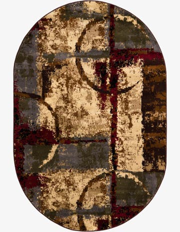 Coffee Shop Oval Rug