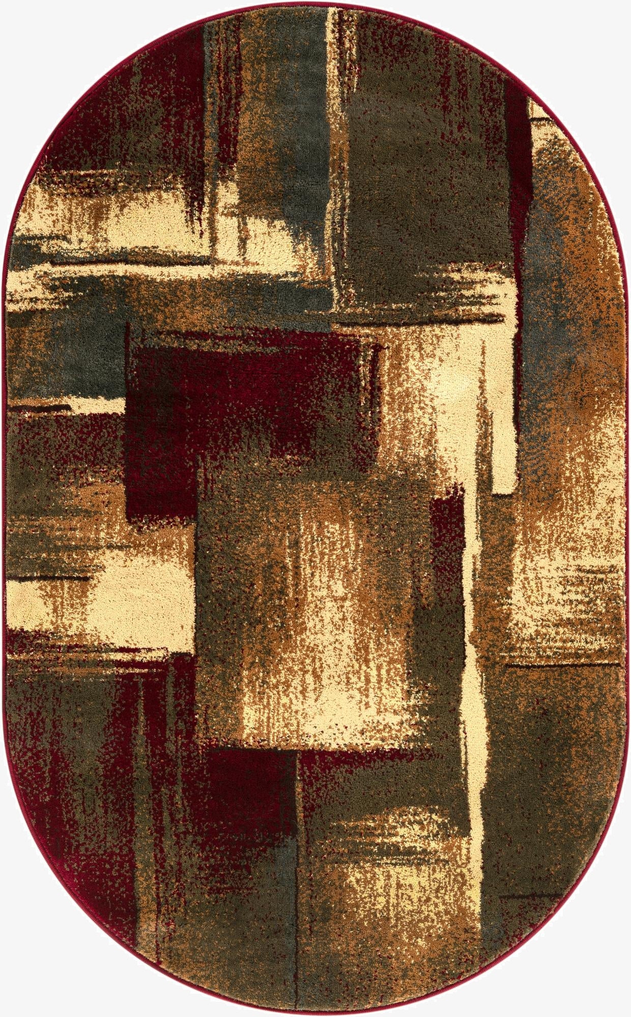 3' 1 x 5' 3 Coffee Shop Oval Rug