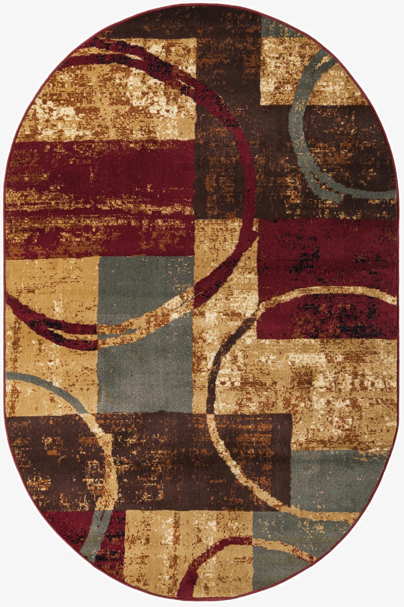 4' x 6' Coffee Shop Oval Rug