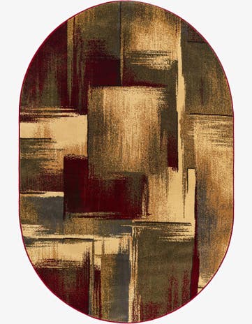 6' 1 x 9' Coffee Shop Oval Rug