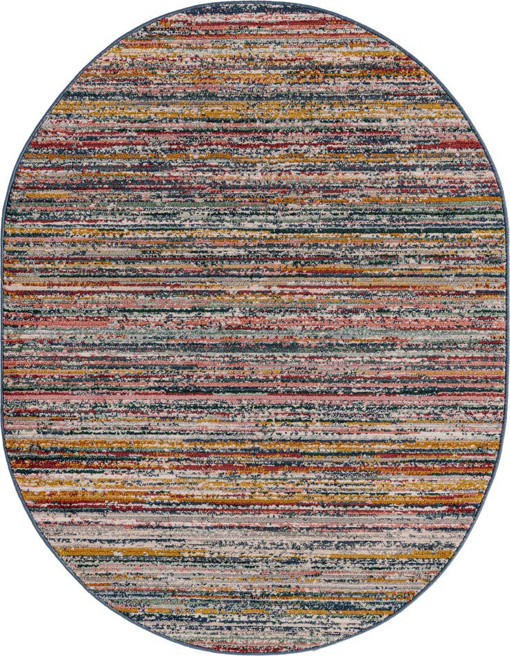 Detail image of 4' x 6' 3 Gemstone Oval Rug
