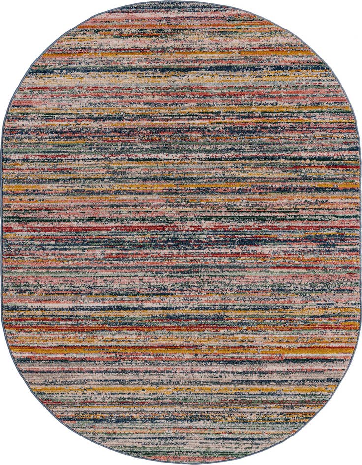 Detail image of 5' 3 x 8' Gemstone Oval Rug