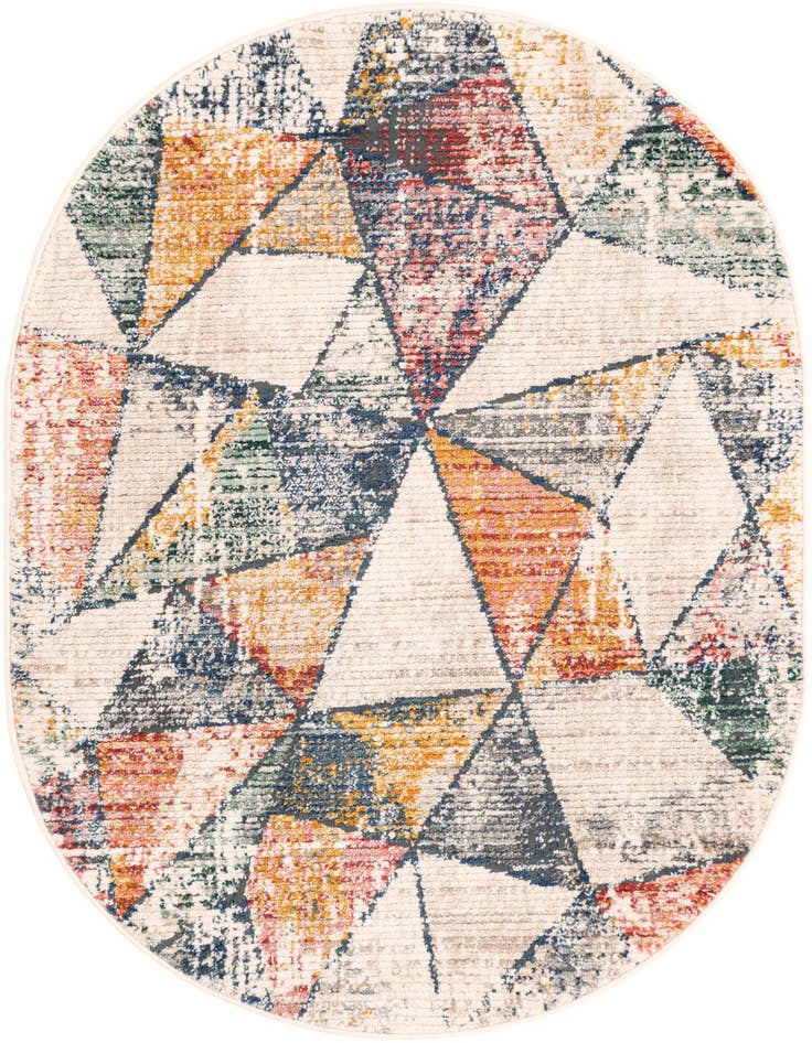 Detail image of 4' x 6' 3 Gemstone Oval Rug