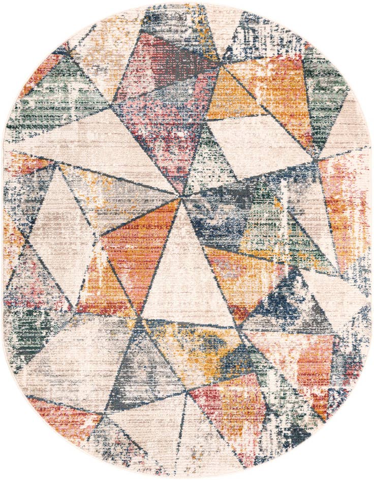 Detail image of 5' 3 x 8' Gemstone Oval Rug