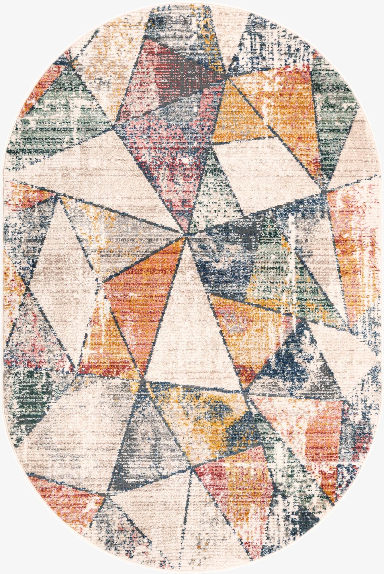 5' 3 x 8' Gemstone Oval Rug