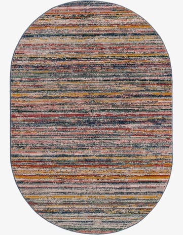 5' 3 x 8' Gemstone Oval Rug