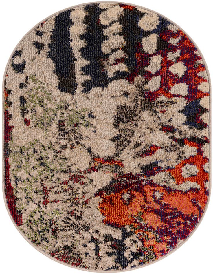 Detail image of 2' 2 x 3' 1 Washable Haerfest Oval Rug