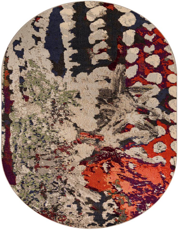 Detail image of 6' 1 x 9' Washable Haerfest Oval Rug