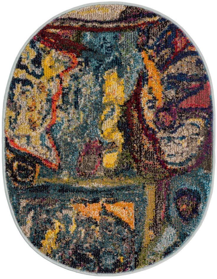 Detail image of 2' 2 x 3' 1 Washable Haerfest Oval Rug