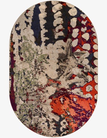 6' 1 x 9' Washable Haerfest Oval Rug