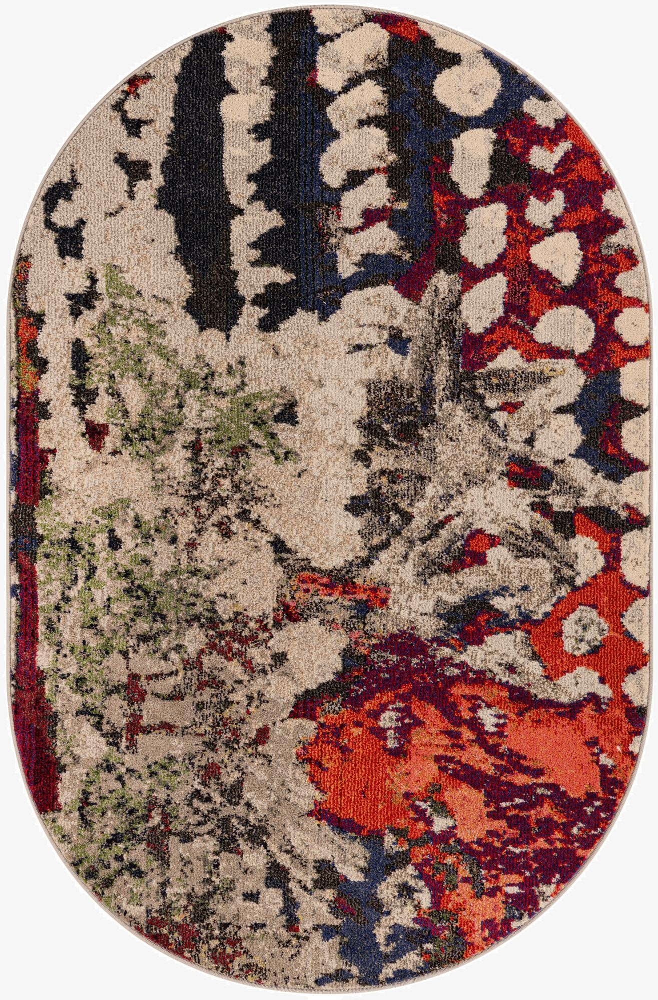 4' 1 x 6' 1  Washable Haerfest Oval Rug