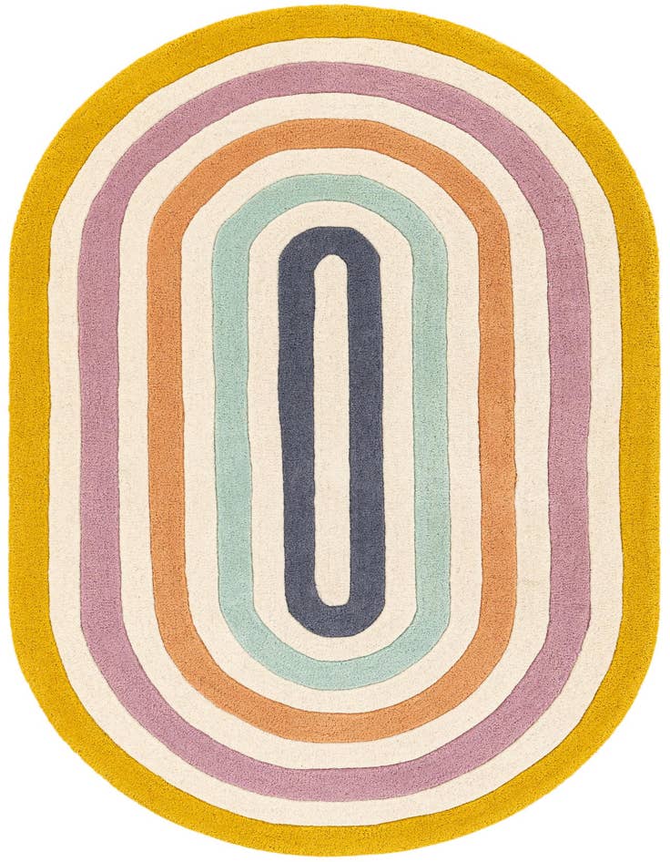 Detail image of 3' 1 x 5' 1 Hand Tufted Wool Oval Rug