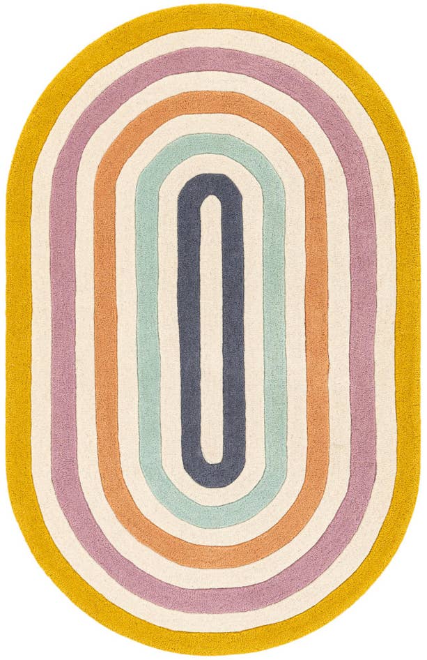 Detail image of 3' 1 x 5' 1 Hand Tufted Wool Oval Rug