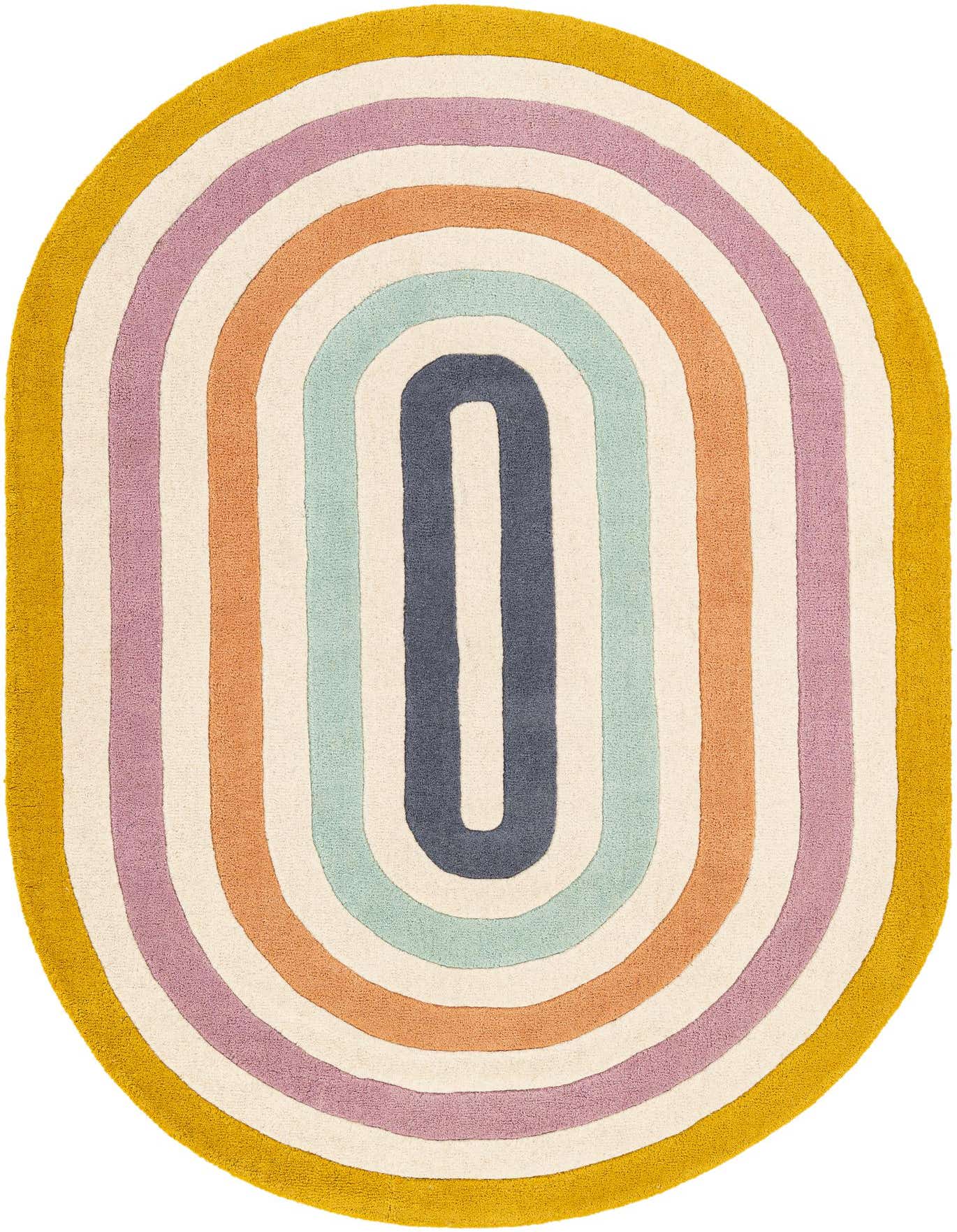 4' 1 x 6' 1 Hand Tufted Wool Oval Rug