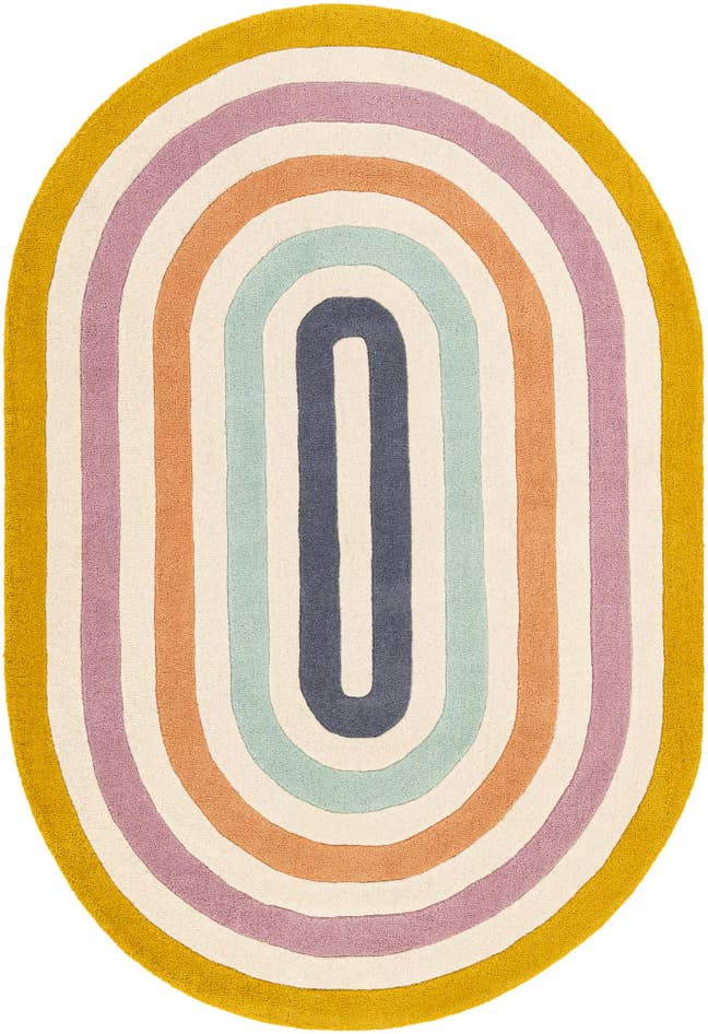 Detail image of 4' 1 x 6' 1 Hand Tufted Wool Oval Rug