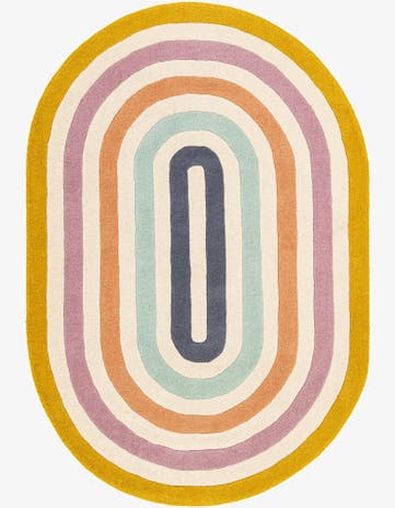 4' 1 x 6' 1 Hand Tufted Wool Oval Rug