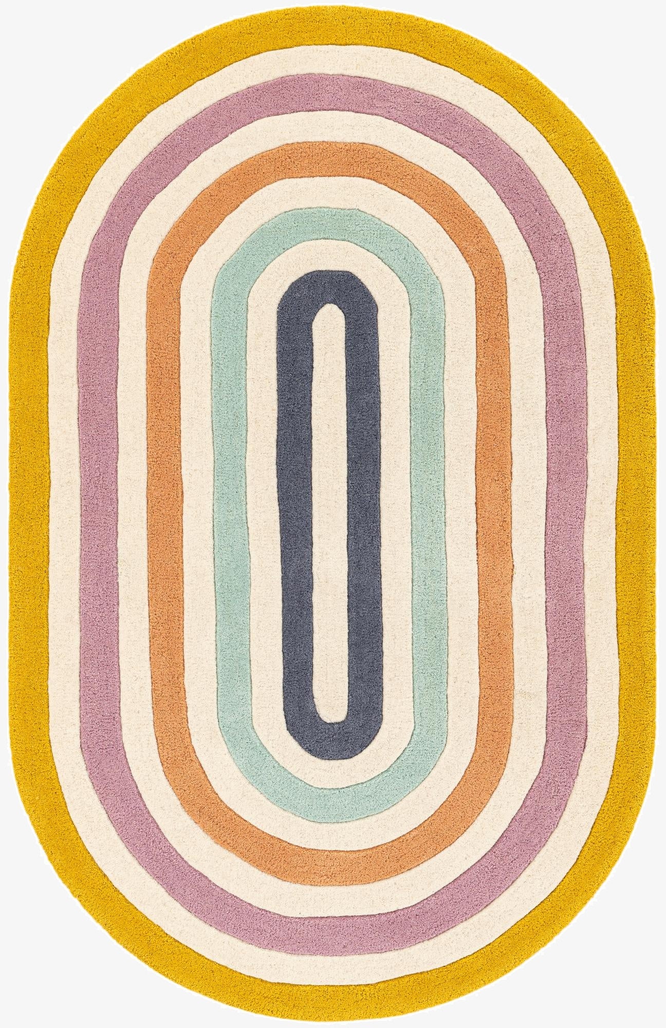Primary image 3' 1 x 5' 1 Hand Tufted Wool Oval Rug