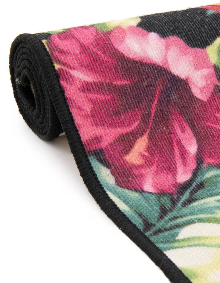 Detail image of 2' x 3' 1  Washable Jill Zarin Caribbean Indoor / Outdoor Oval Rug