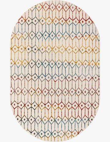 Lattice Trellis Oval Rug