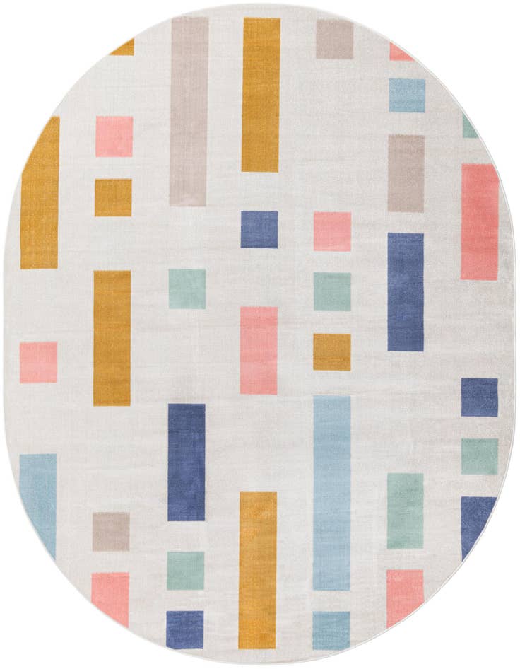 Detail image of 8' x 10' Lotus Oval Rug