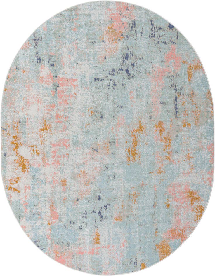Detail image of 8' x 10' Lotus Oval Rug