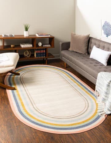 5' 3 x 8' Lotus Oval Rug