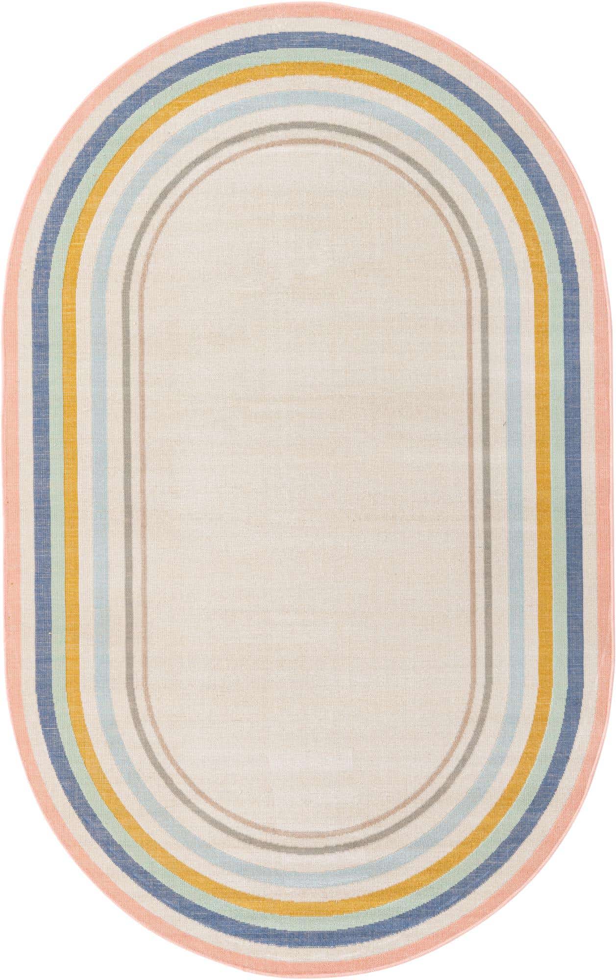 5' 3 x 8' Lotus Oval Rug