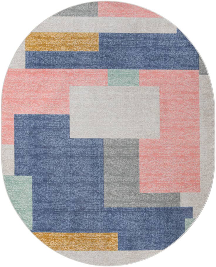 Detail image of 8' x 10' Lotus Oval Rug