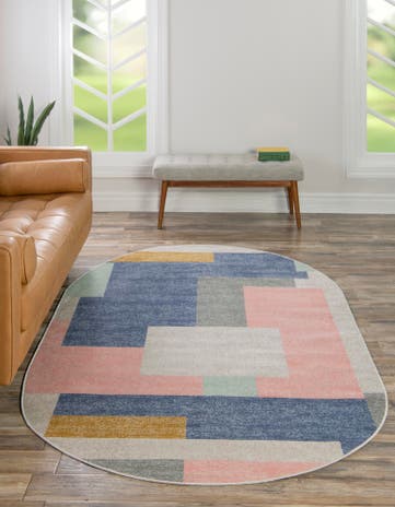 5' x 8' Lotus Oval Rug