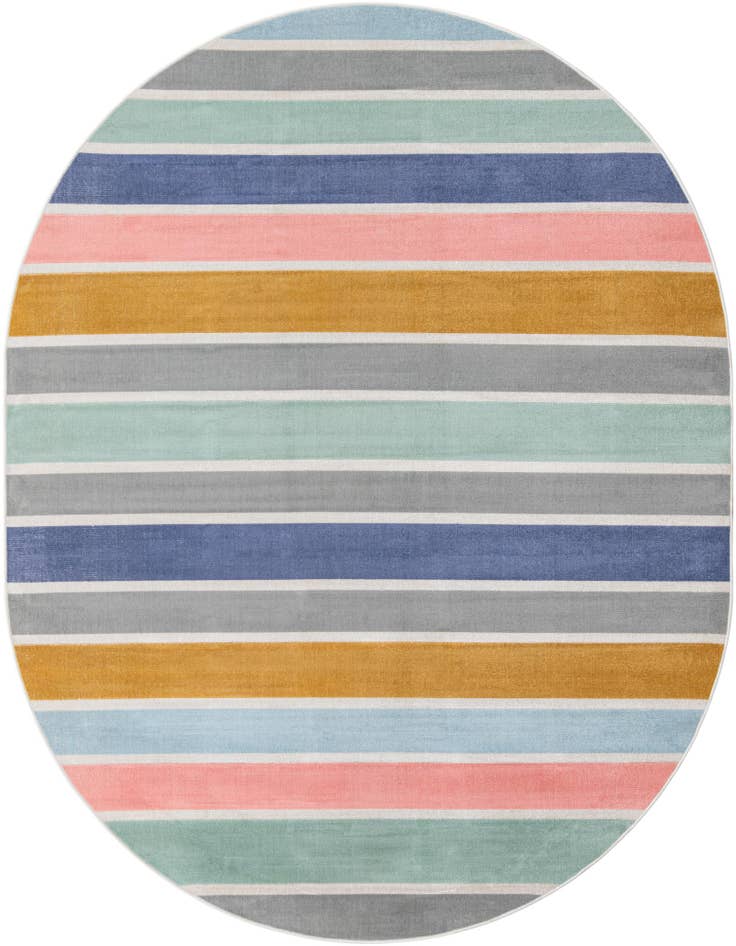Detail image of 8' x 10' Lotus Oval Rug